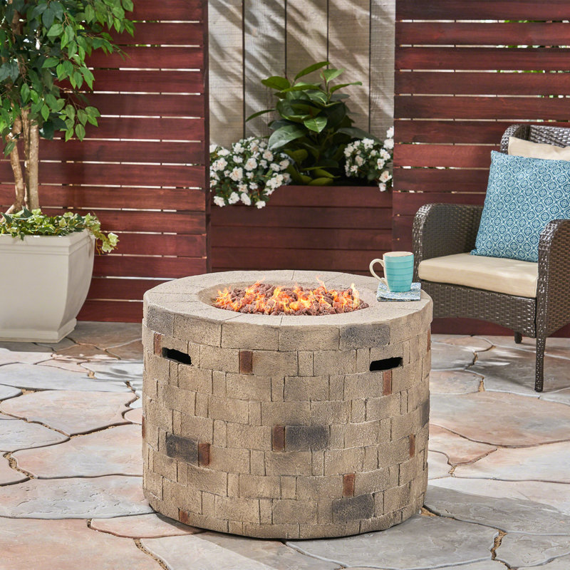 Rosecliff Heights Nathaniel Concrete Propane Fire Pit & Reviews Wayfair